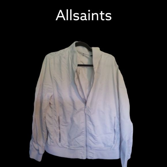 All Saints Bassett Ramskull Logo bomber jacket in sutro gray - Picture 3 of 6